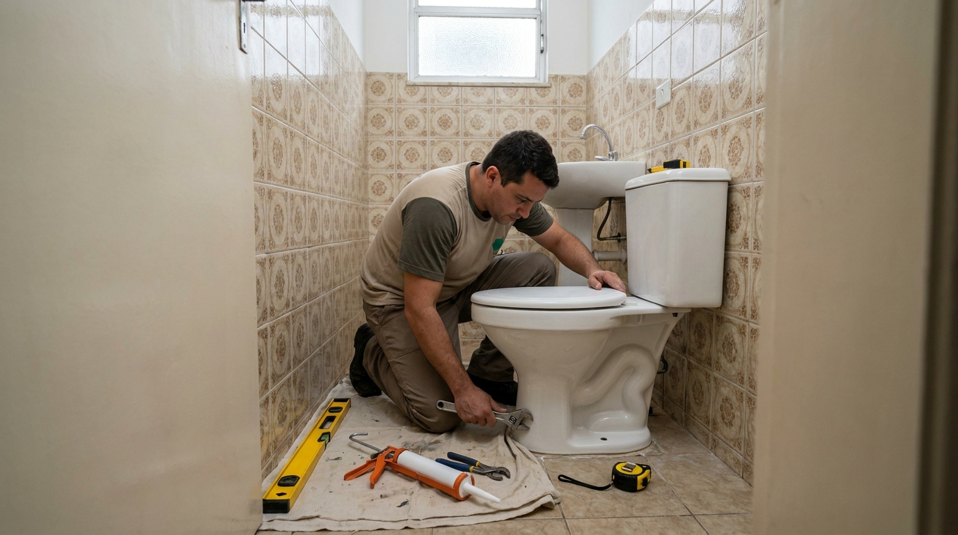 Instalação de vaso sanitário em Natal‑RN